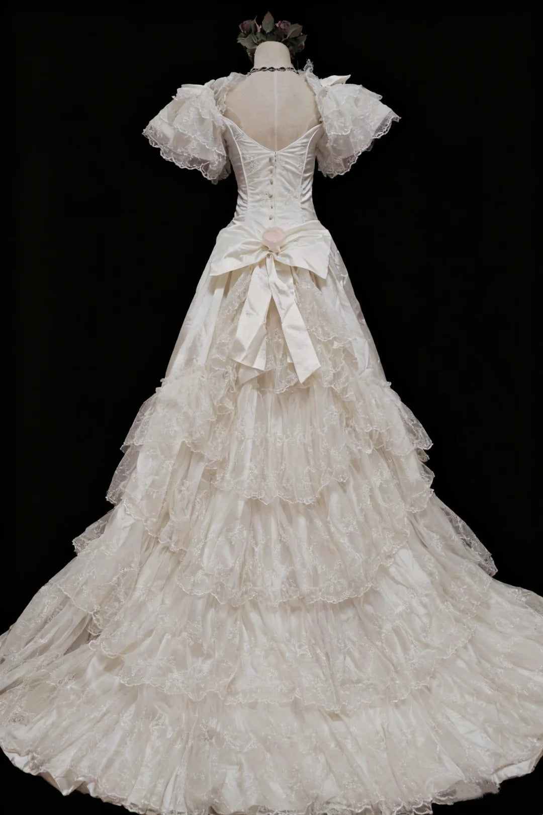 Retro Wedding Dress Sweetheart Pleated Tulle Wedding Dress D4196