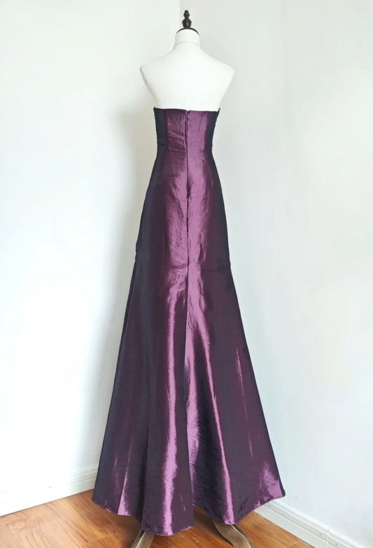 Gorgeous Prom Dress Dark Purple Sweetheart Pleated Gala Dress Evening Dress Formal Dress D4214