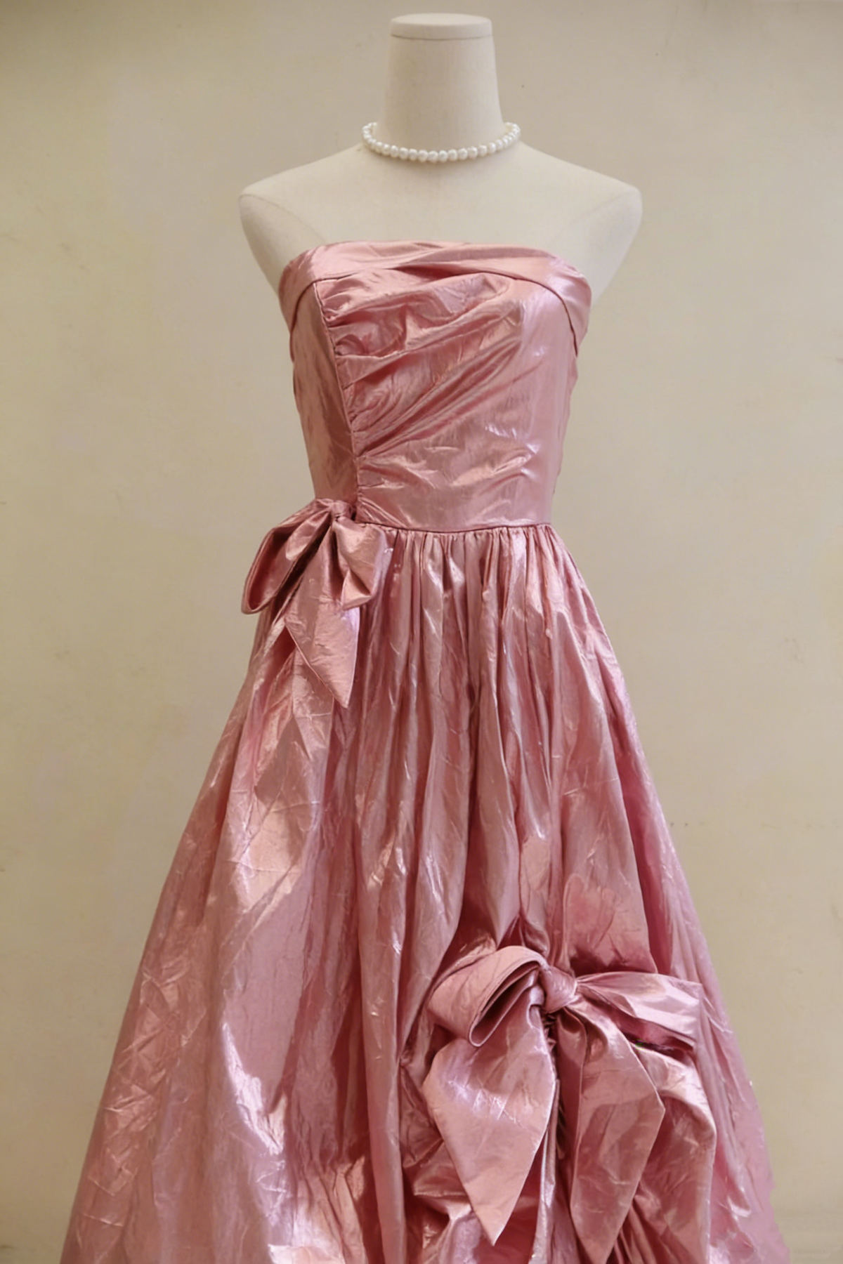 Shiny Prom Dress Strapless Pleated Evening Dress Gala Dress Formal Dress D4268