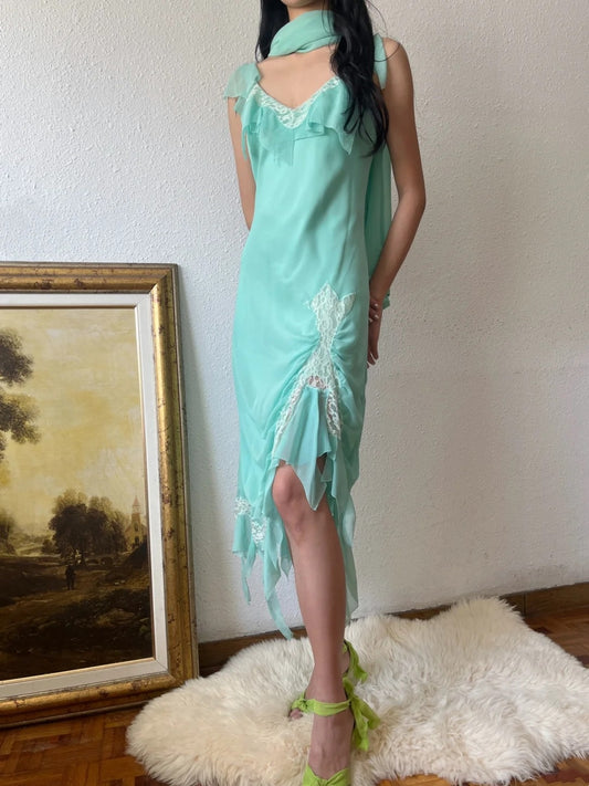 Pretty Prom Dress V-neck Lace Formal Dress Evening Dress Birthday Party Dress D4282