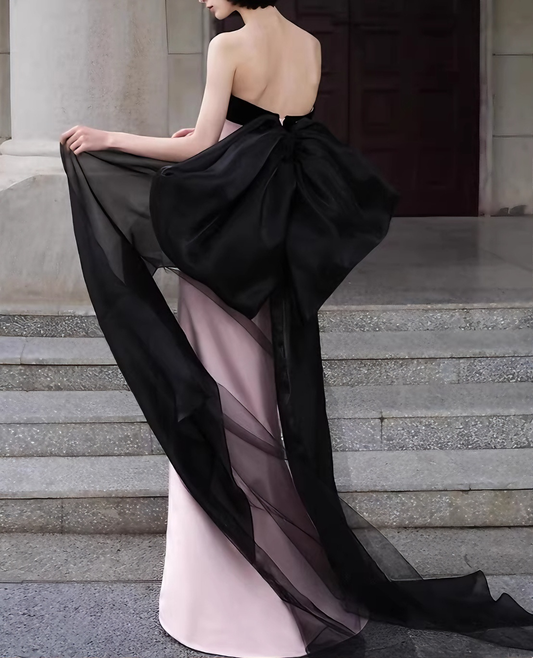 Elegant Prom Dress Strapless Sheath Pleated Evening Dress Formal Dress Gala Dress D4306
