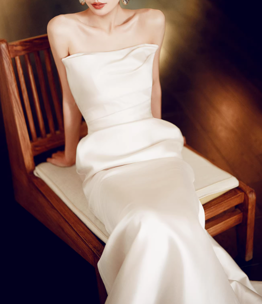 Beauty Brautkleid A-Linie Herzausschnitt Plissee Brautkleid D3302