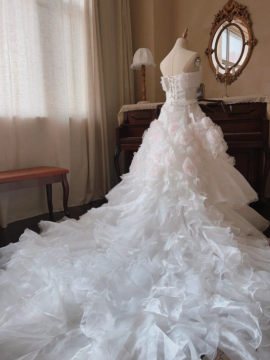 Beauty Brautkleid A-Linie Herzausschnitt Plissee Brautkleid D3302