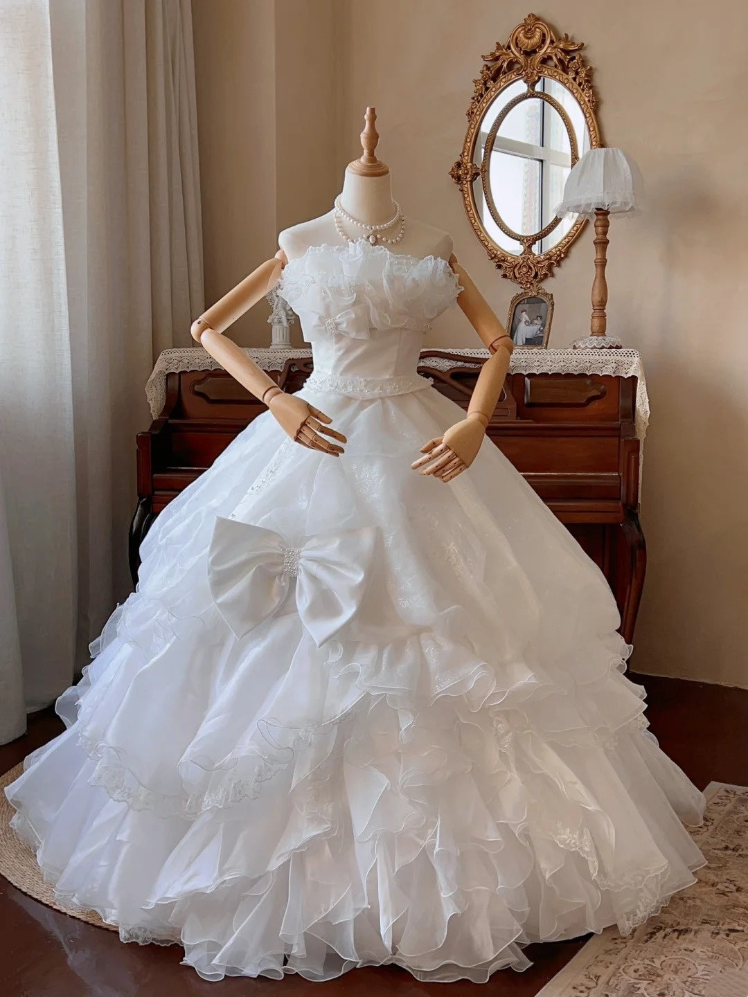 Beauty Brautkleid A-Linie Herzausschnitt Plissee Brautkleid D3302