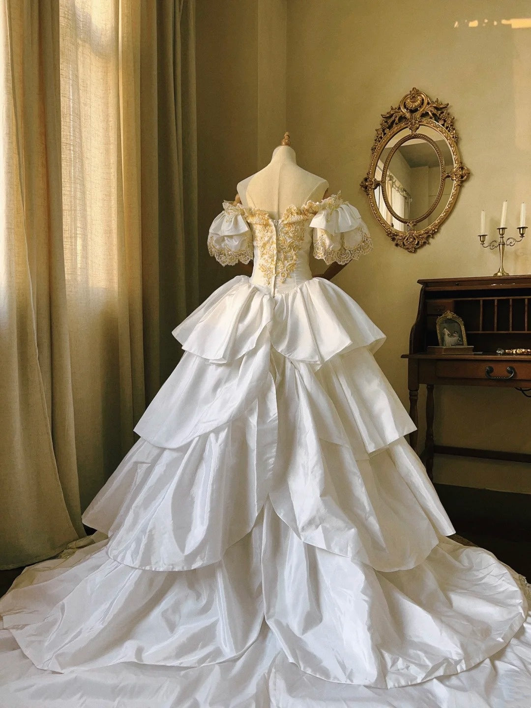 Beauty Brautkleid A-Linie Herzausschnitt Plissee Brautkleid D3302