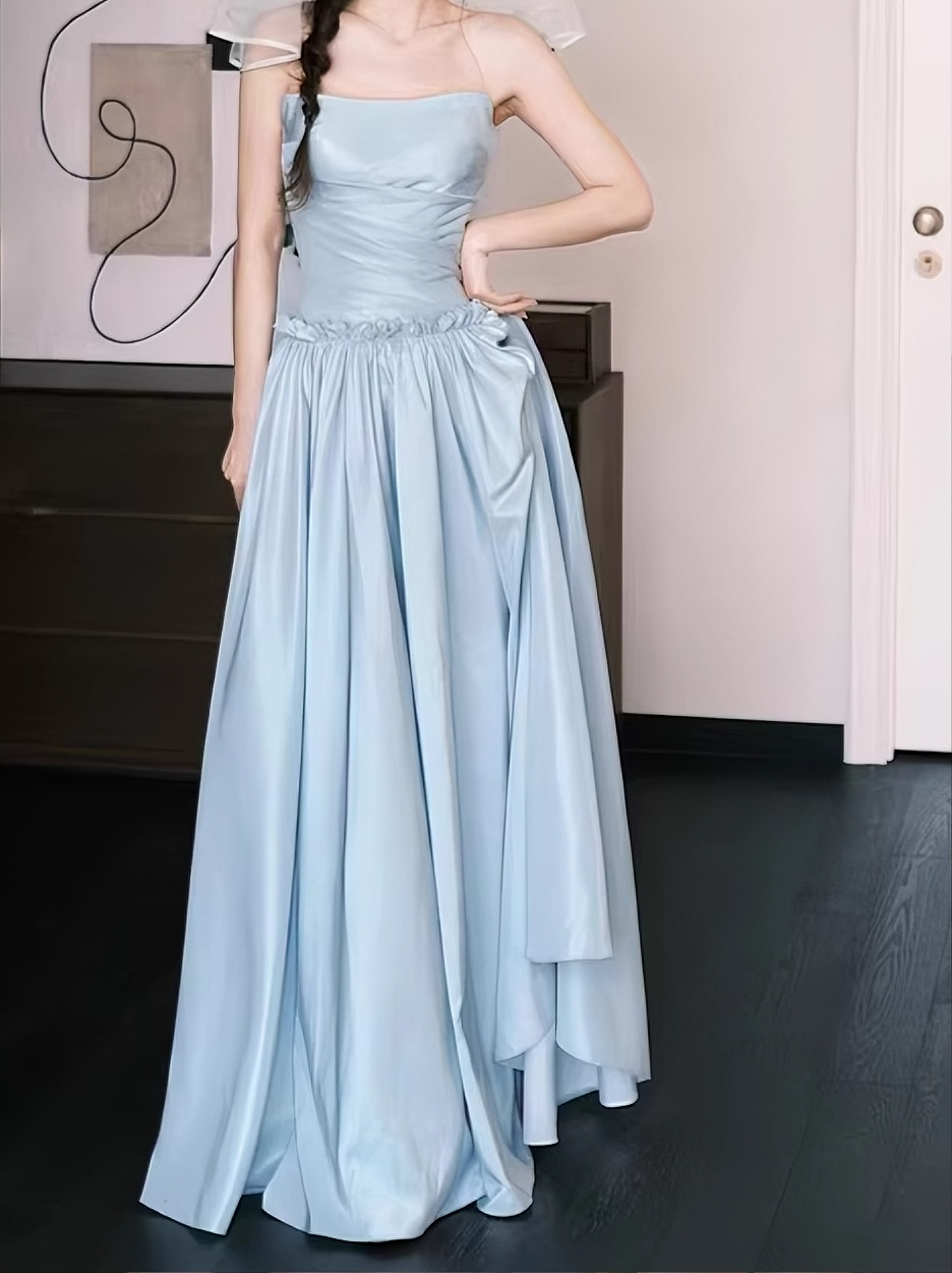 Stunning Prom Dress Strapless Pleated Gala Dress Formal Dress Evening Dress D4388