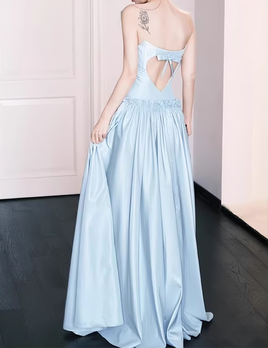 Stunning Prom Dress Strapless Pleated Gala Dress Formal Dress Evening Dress D4388