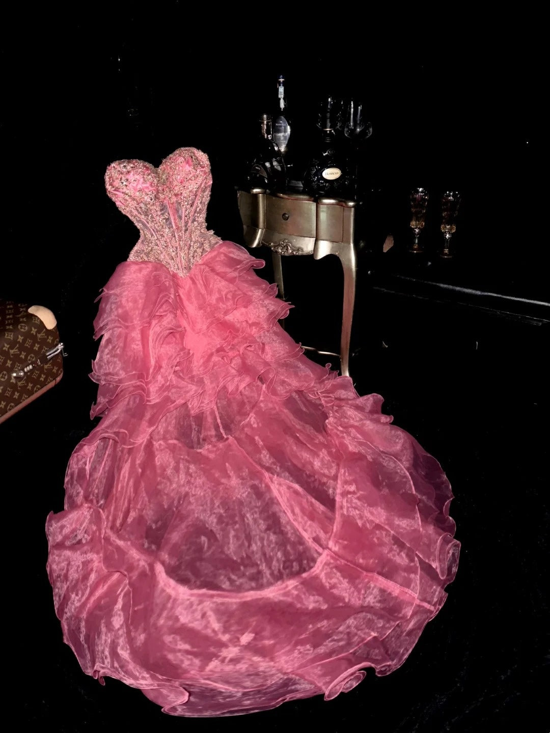 Robe de bal brillante à paillettes et col en cœur, robe de soirée sirène, robe de gala, robe de fête d'anniversaire, D3415