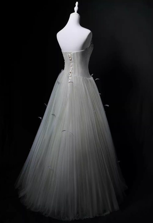 Charming Prom Dress A Line Sweetheart Pleated Tulle Gala Dress Evening Dress Party Dress D4529