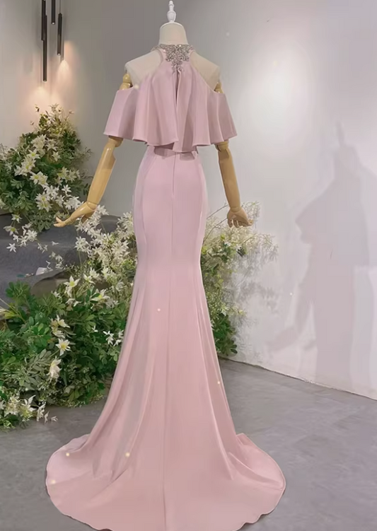 Glänzendes Ballkleid mit herzförmigem Pailletten-Meerjungfrauen-Abendkleid, Galakleid, Geburtstagspartykleid, D3415