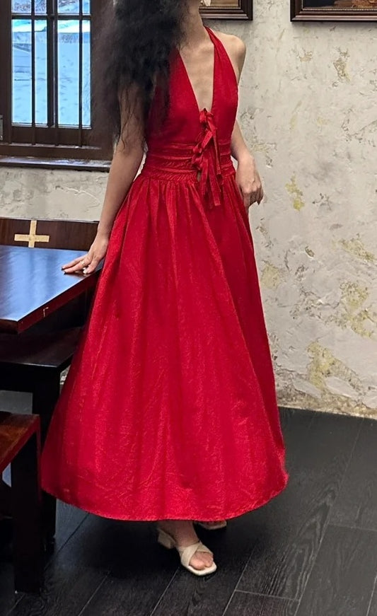 Charming Prom Dress Halter Pleated Birthday Party Dress Cockatail Dress Evening Dress D4558