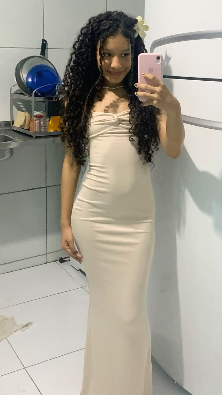 Robe de soirée longue simple style sirène sans bretelles kaki MD7773