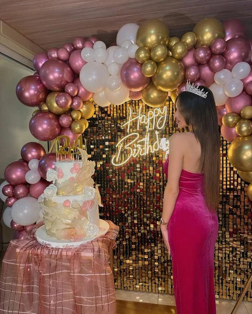 Heißes rosa Sweatheart Samt langes Partykleid Geburtstagskleid, MD7900