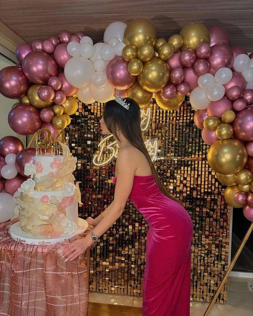 Heißes rosa Sweatheart Samt langes Partykleid Geburtstagskleid, MD7900