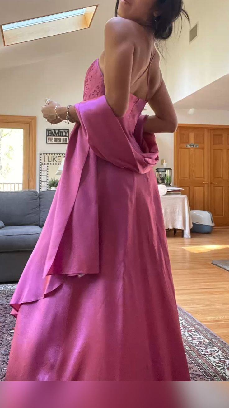 Fuchsia Träger A-Linie Vintage Partykleid Geburtstagsoutfits, MD7947