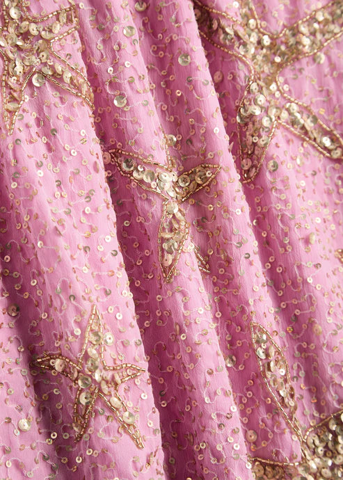 Retro Pink Sparkling Sequin V-neck Bodycon Homecoming Dress Party Dress D1622