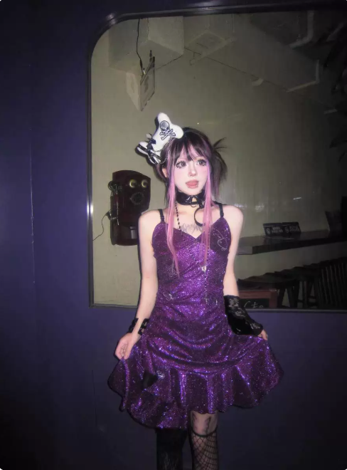 Fashionable Homecoming Dress Spaghetti Straps Sequines Prom Dress Back to School Outfits Party Dress D6115