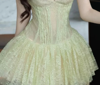 New Homecoming Dress Spaghetti Strap Lace Prom Dress Back to School Outfits Party Dress D6258