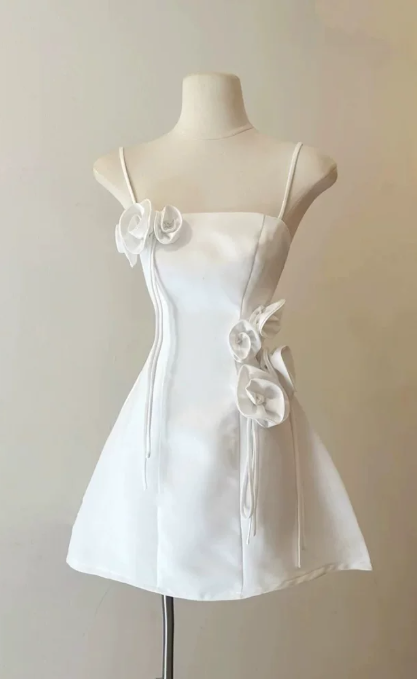 Elegant Homecoming Dress Spaghetti Strap Prom Dress Back to School Outfits Party Dress D6266