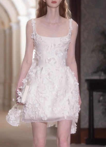Sweet Homecoming Dress Square Tulle Flower Prom Dress Back to School Outfits Party Dress D6323