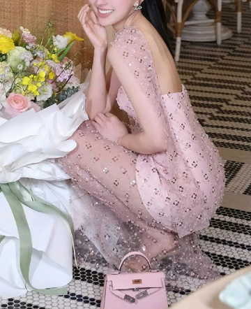 Sweet Prom Dress Strapless Sequins Dress Evening Dress D6318