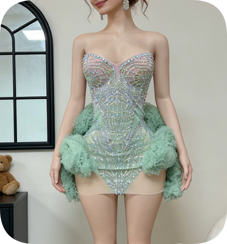 Stunning Homecoming Dress Sweetheart Rinestone Lace Dress Back to School Outfits Party Dress D6355
