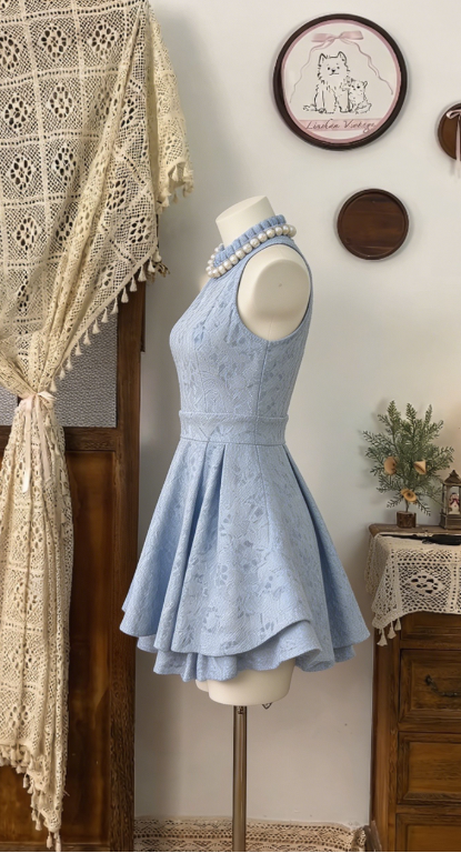 Stunning Homecoming Dress High Collar Backless Back to School Outfits Party Dress D6498
