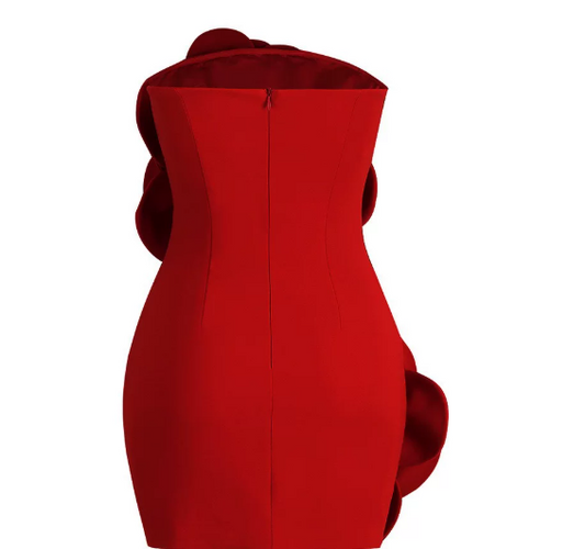 Pretty Homecoming Dress Strapless Bowknot Back to School Outfits Party Dress D6518