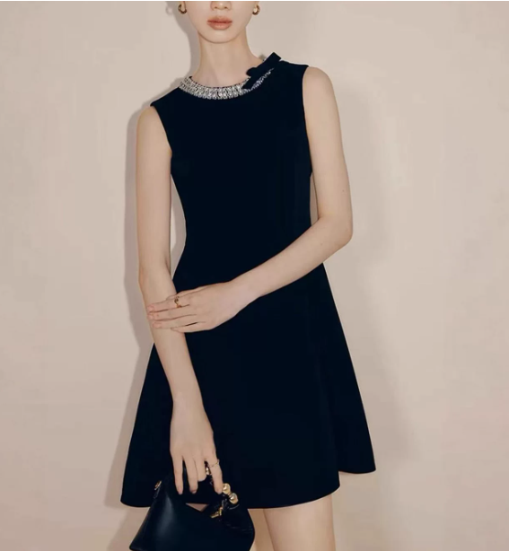 Elegant Homecoming Dress Jewel Rinestone Back to School Outfits Party Dress D6523