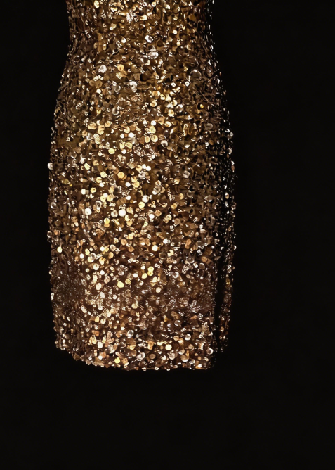 Shiny Homecoming Dress One Shoulder Sequins Back to School Outfits Party Dress D6544