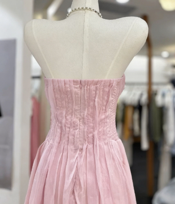 Simple Homecoming Dress Sweetheart Pleated Back to School Outfits Party Dress D6563