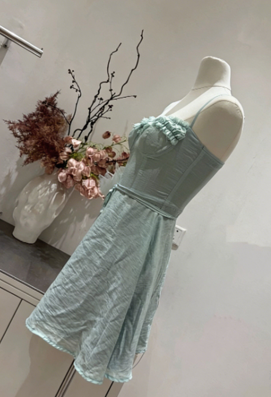 New Homecoming Dress Sweetheart Flower Back to School Outfits Party Dress D6787