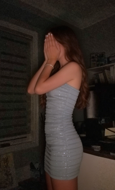 New Homecoming Dress Strapless Shirred Sequins Hugging Back to School Outfits Party Dress D6689