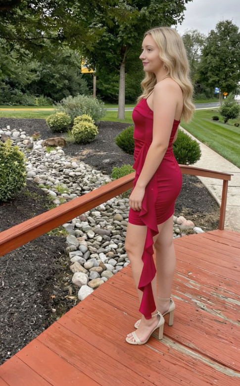 Charming Homecoming Dress Strapless Hugging Soutache Back to School Outfits Party Dress D6709