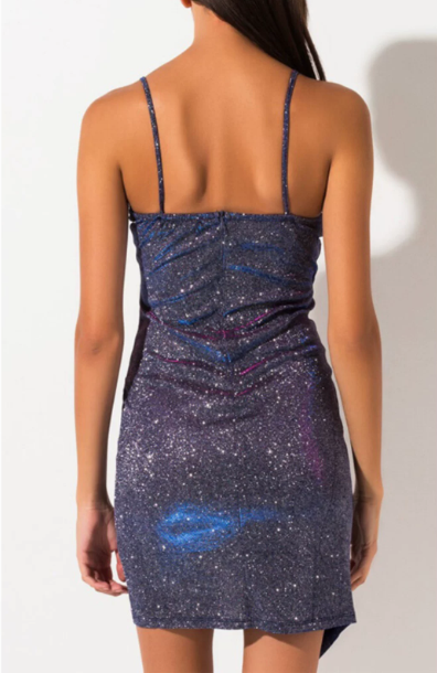 Beautiful Homecoming Dress V Neck Pleated Sequins Back to School Outfits Party Dress D7147