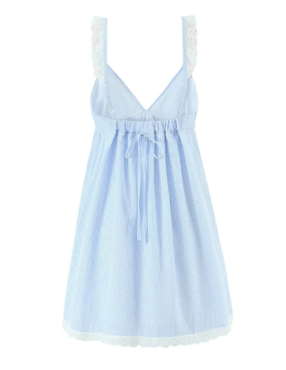 Beautiful Homecoming Dress V Neck Backless Lace Back to School Outfits Party Dress D7211