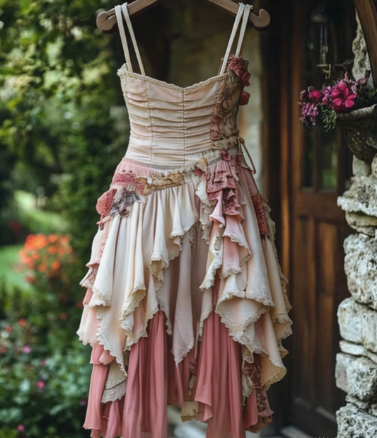 Beautiful Homecoming Dress Spaghetti Strap Cascade Pleated Back to School Outfits Party Dress D7225