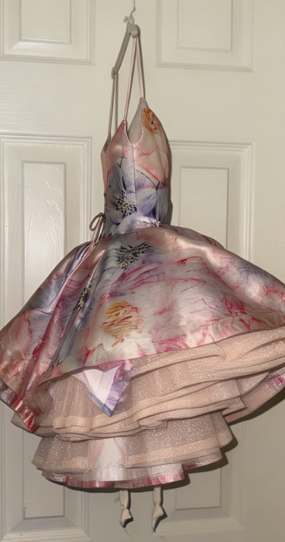 Charming Homecoming Dress Spaghetti Strap Cascade Back to School Outfits Party Dress D7306