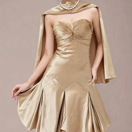 Charming Homecoming Dress Sweetheart Rinestone Stole Pleated Back to School Outfits Party Dress D7348
