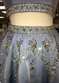 Unique Homecoming Dress Jewel Two Pieces Sequins Rinestone Back to School Outfits Party Dress D7684