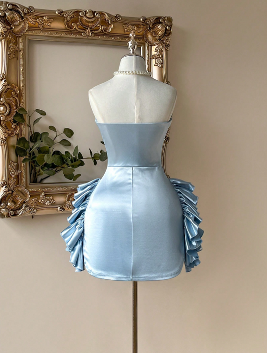 Stunning Homecoming Dress Sweetheart Pleated Back to School Outfits Party Dress D7917