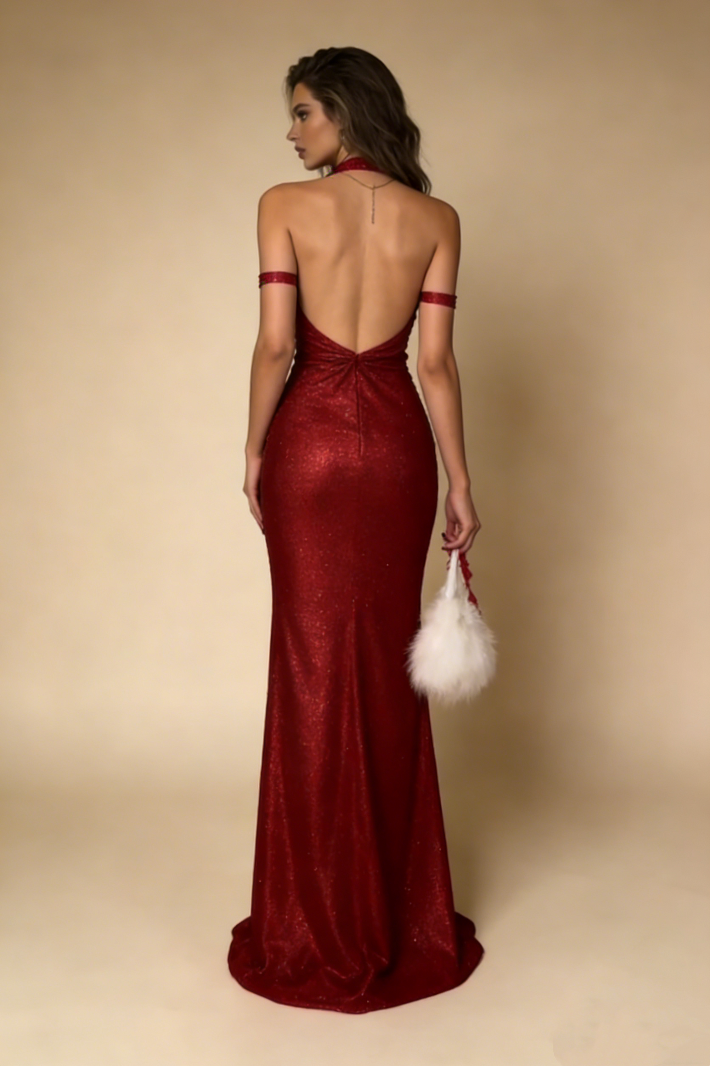 Sexy Red Deep V Neck Mermaid Long Evening Party Dresses Birthday Outfits, D1065