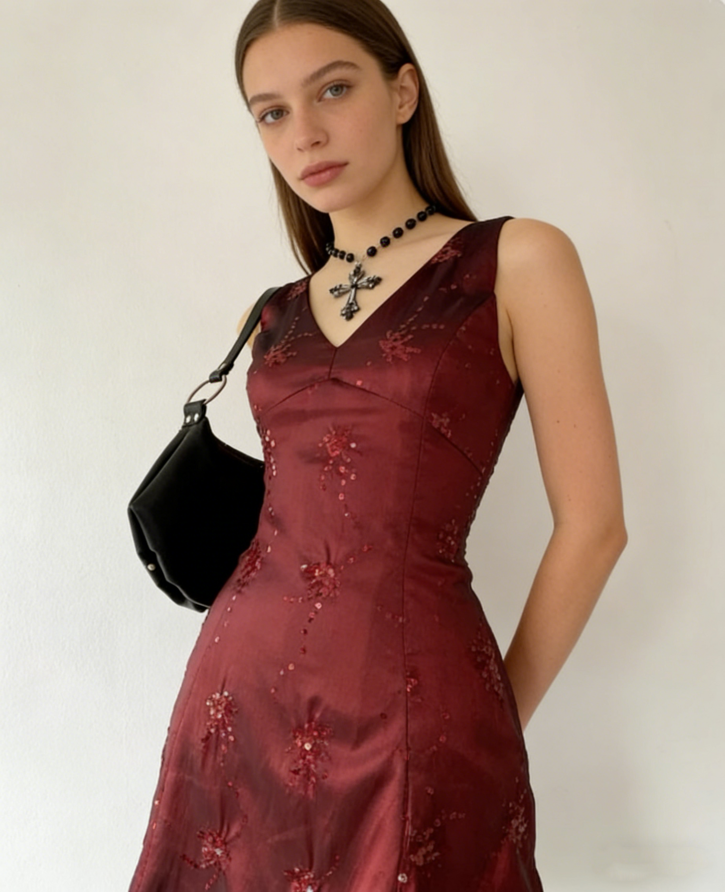 Vintage V Neck A-Line Short Party Dress Elegant Cocktail Dress, D745