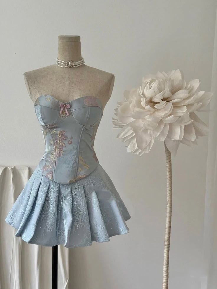 Stunning Homecoming Dress Sweetheart Bowknot Applique A-Line Back to School Outfits Party Dress D7918