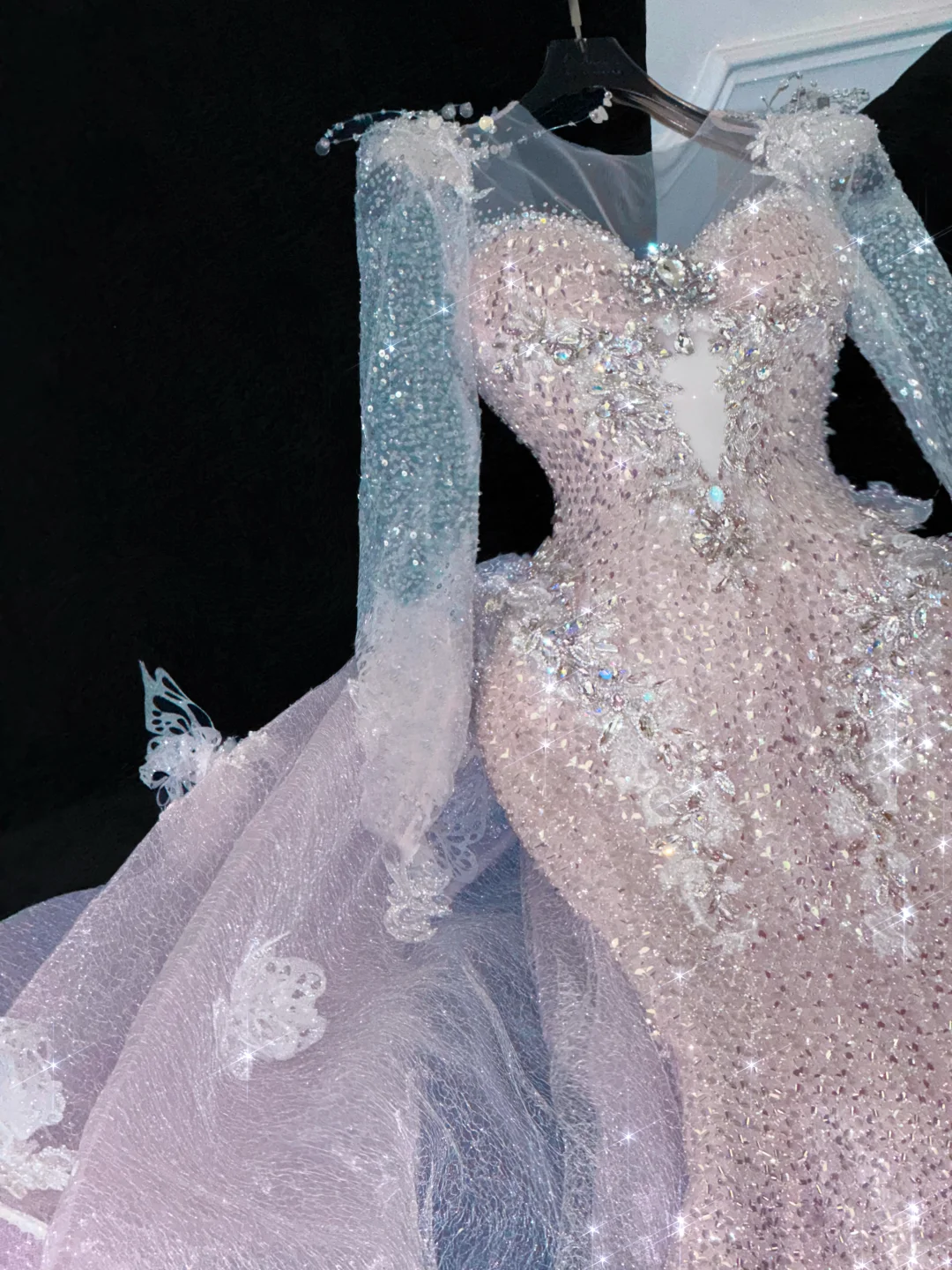 Vintage Shiny Pink Sequined Sweetheart Design Mermaid Prom Dress Evening Dress D1687