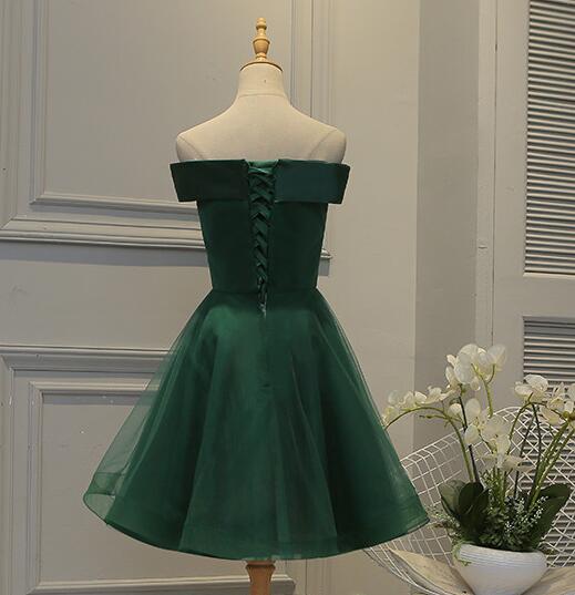 New Homecoming Dress Off the Shoulder Tulle Lace Applique Bead Back to School Outfits Party Dress D7535