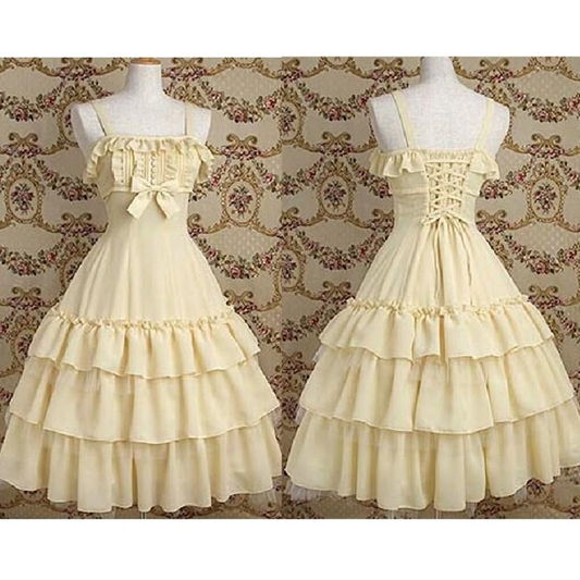 Robe de soirée courte trapèze jaune clair à bretelles, robe de bal, D1063