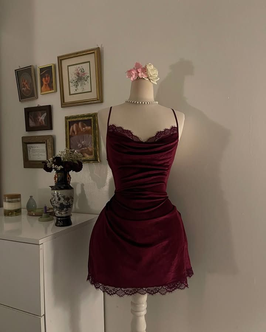 Sexy Burgunderrote Träger Etui Kurze Partykleider Homecoming Kleider, D1114