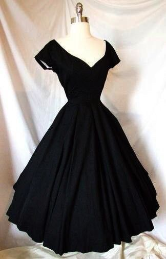 Robe de soirée mi-longue noire élégante, coupe trapèze, sans manches, D1198