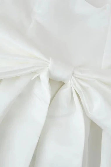 Charming Homecoming Dress Square Pleated Bowknot Back to School Outfits Party Dress D7324